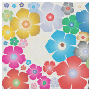 Blume aus Regenbogen blüht auf Stoff