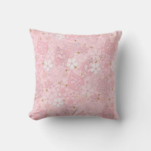 Blume aus rosa Papier Kissen