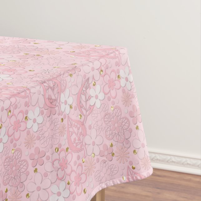 Blume aus rosa Papier Tischdecke (Beispiel)