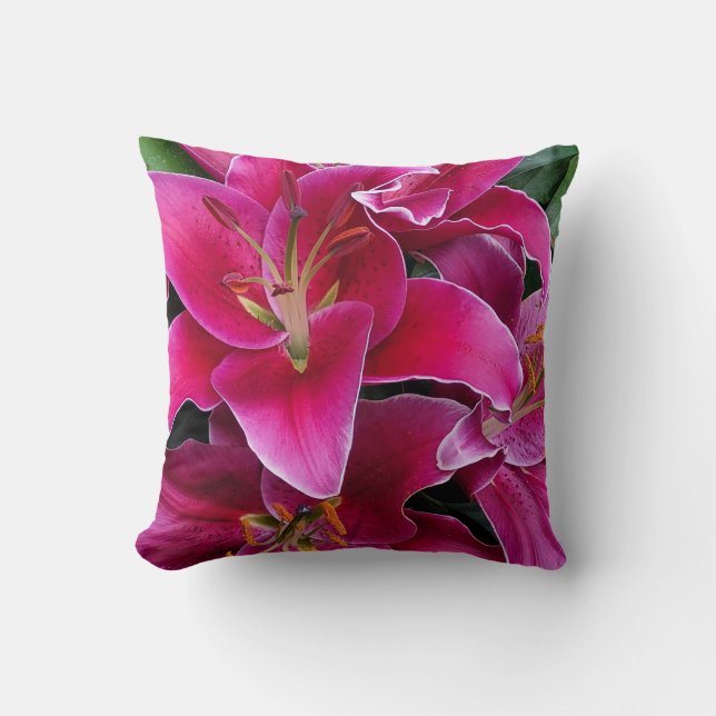 Blume aus rosa Sterngazer Kissen (Vorderseite)
