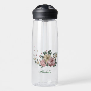 Blume aus Rosa und Champagner Trinkflasche