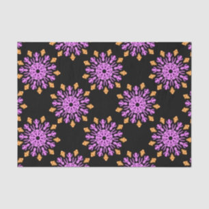 Blume aus rosa und orangefarbenem Neon Seidenpapier