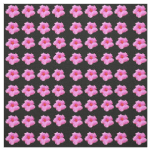 Blume aus rosa und schwarzem Hibiskus Stoff