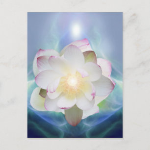 Blume aus weißem Kristall Postkarte
