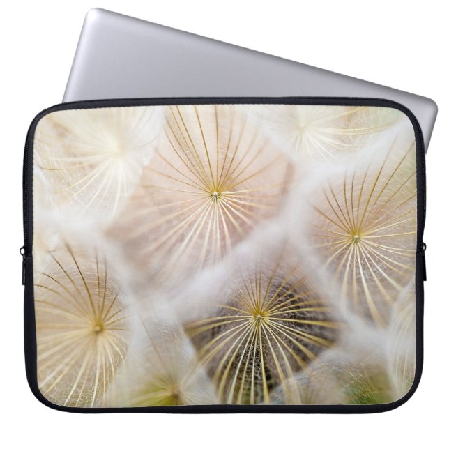 Blume aus weißem Löwenzahn Laptopschutzhülle (Vorderseite)