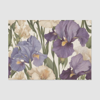 Blume aus weißem und Lila Iris Seidenpapier
