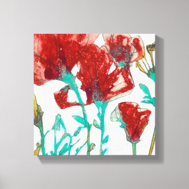 Blume Ausdruck II Leinwanddruck (Vorderseite)