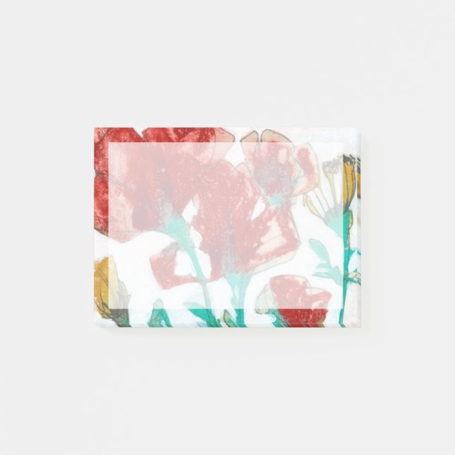 Blume Ausdruck II Post-it Klebezettel (Vorderseite)