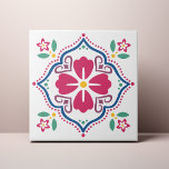 Blume Azulejo Fliese<br><div class="desc">Dekorieren Sie das Büro mit diesem bunten Folk-Blume-Design. Sie können dies durch einen Klick auf "PERSONALISIEREN" weiter anpassen. Ändern Sie die Hintergrundfarbe,  wenn Sie möchten. Für weitere Fragen kontaktieren Sie uns bitte unter ThePaperieGarden@gmail.com.</div>