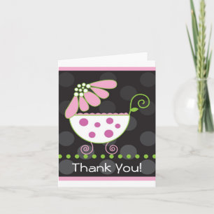 Blume Baby Carriage Dankeschön Card Dankeskarte