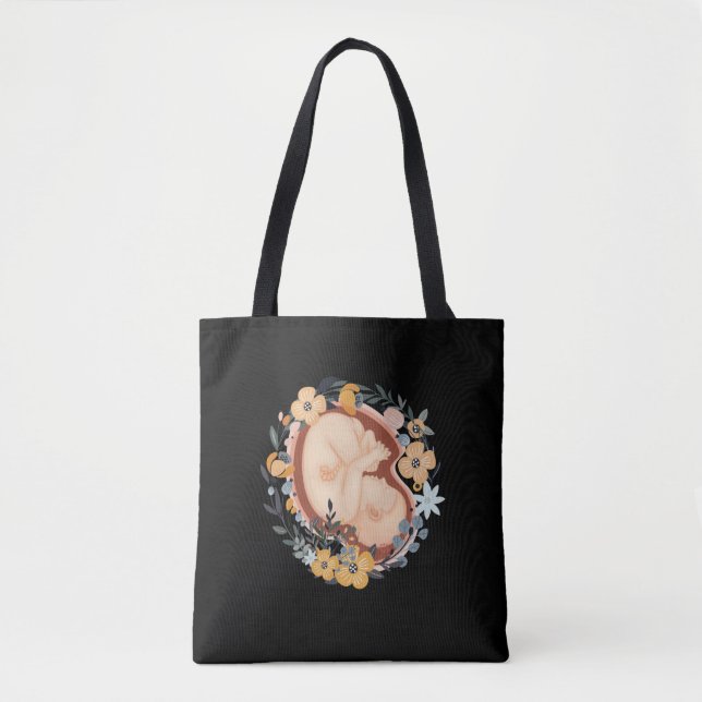 Blume Baby Schwangere Mutter Hebamme Tasche (Vorderseite)