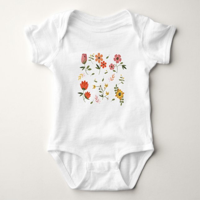 Blume Baby Strampler (Vorderseite)