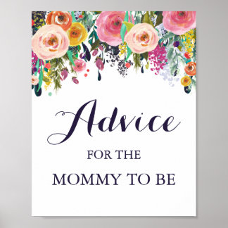 Blume Babyduschberatung für Mama-Zeichen Poster