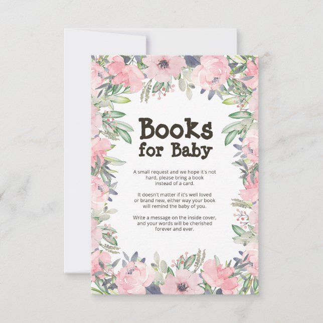Blume Babydusche Buchungskarte Einladung (Vorderseite)