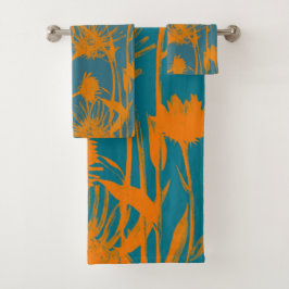 Blume Badhandtuch Set