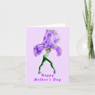 Blume Ballet Dancer Mother's Day Card Karte