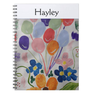 Blume & Balloons Spiral Notizblock