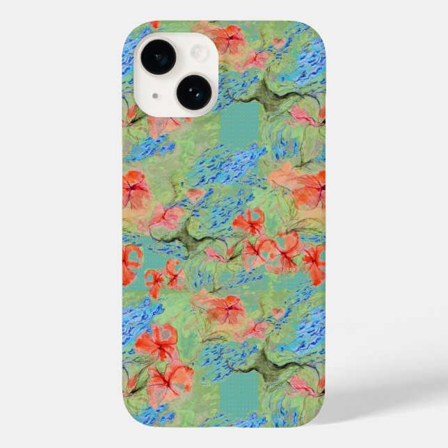 Blume Balsam und Lobelia Case-Mate iPhone 14 Hülle (Rückseite)