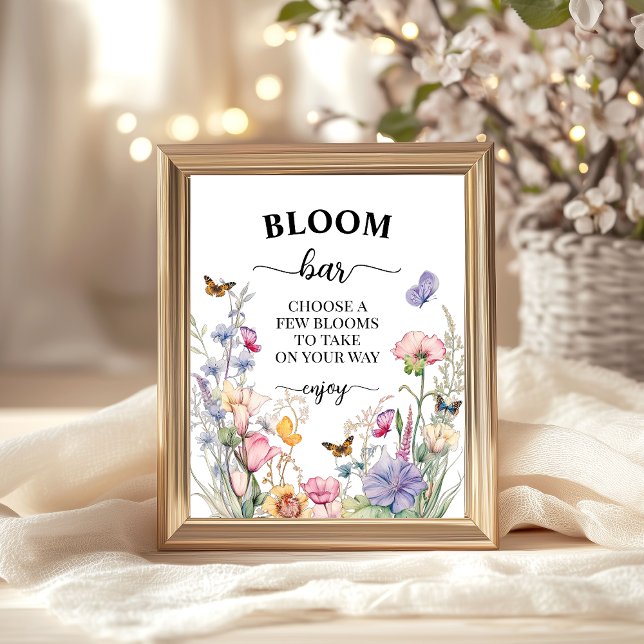 Blume Bar oder Wildblume Bloom Brautparty Poster (Von Creator hochgeladen)