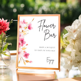 Blume Bar Signieren Liebe in Bloom Brautparty Poster