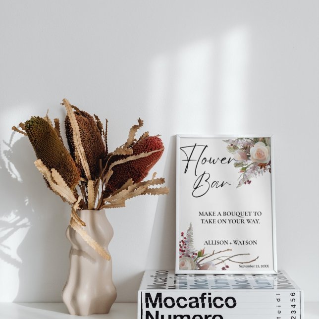 Blume Bar-Zeichen Brautparty Blume Poster (Von Creator hochgeladen)