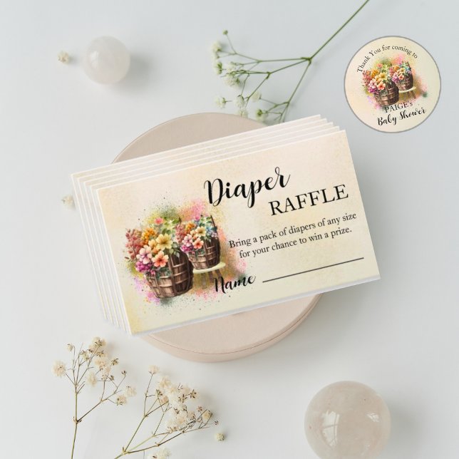 Blume Barrel Babyduschkarte Begleitkarte (Von Creator hochgeladen)