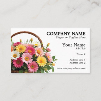 Blume Basket Florist Blumendesigner Visitenkarte