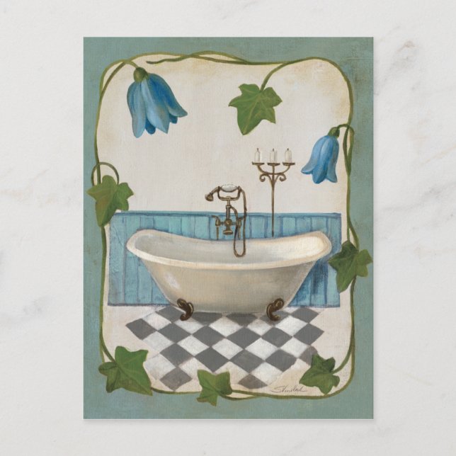 Blume Bath Postkarte (Vorderseite)