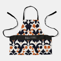 Blume Batik Orange Floral Retro Muster
