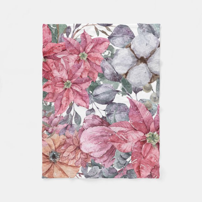 Blume Beach Art Fleecedecke (Vorderseite)