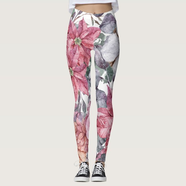 Blume Beach Art Leggings (Vorderseite)