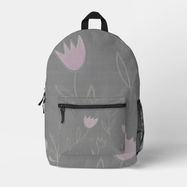 Blume Bedruckter Rucksack (Vorderseite)