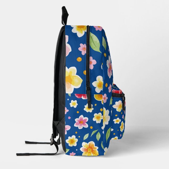 Blume Bedruckter Rucksack (Links)