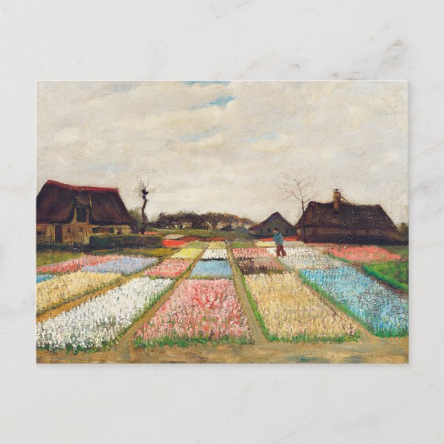 Blume Beds in Holland (1883) von Vincent Van Gogh Postkarte (Vorderseite)