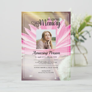 Blume Beerdigungsauftrag Einladung