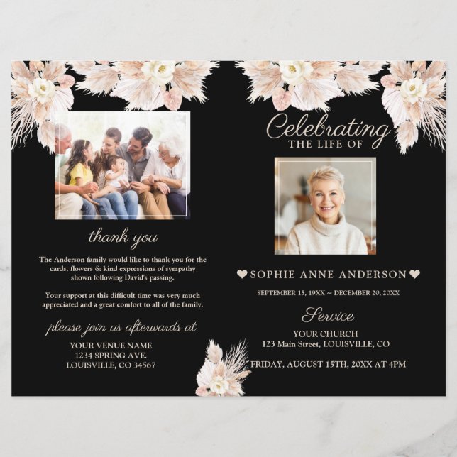 Blume Beerdigungsservice Foto Programm (Vorderseite)