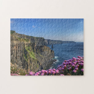 Blume bei Cliffs of Moher Ireland Puzzle