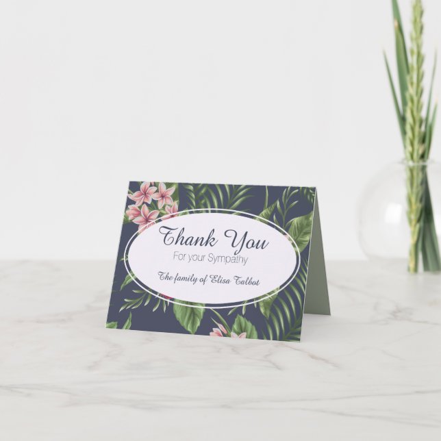 Blume Beileid Vielen Dank Note Card Dankeskarte (Vorderseite)