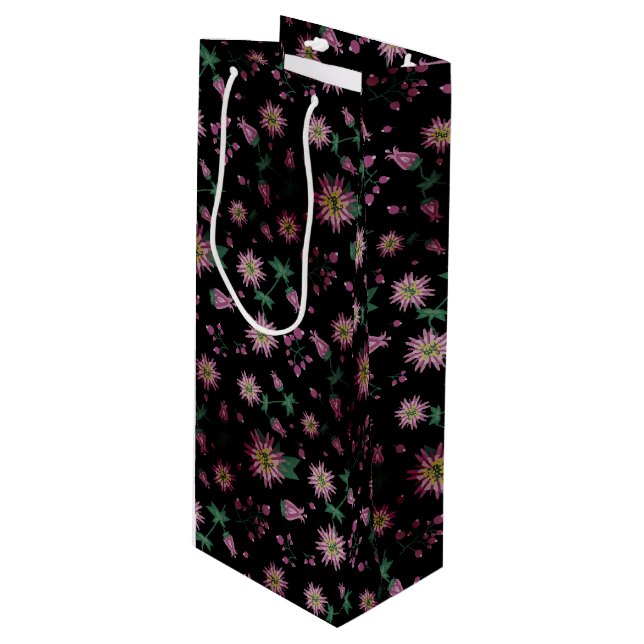 Blume & Berries Nebel Geschenktüte Für Weinflaschen (Vorderseite Schrägansicht)