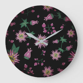 Blume & Berries Nebel Große Wanduhr