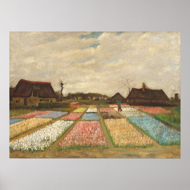 Blume Betten - Vincent van Gogh Kunstgedicht Poster (Vorne)