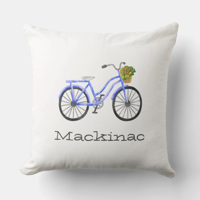 Blume Bicycle Mackinac Island Lage Kissen (Vorderseite)