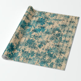 Blume, Bienen und Schreiben auf Tan Geschenkpapier