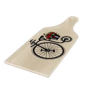 Blume Bike Cutting Board - Ihre Farbe - Text Schneidebrett