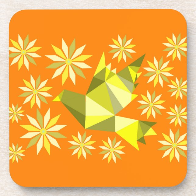 BLUME BIRD BEVERAY COASTER GETRÄNKEUNTERSETZER (Vorderseite)