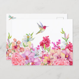 Blume Bird Garden Postkarte