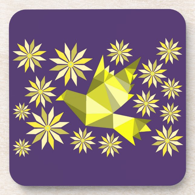 BLUME BIRD GETRÄNKEUNTERSETZER (Vorderseite)