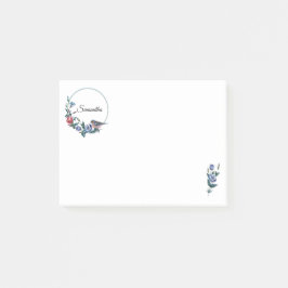 Blume Bird Personalisiert Post-it Klebezettel