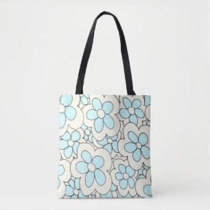 Blume blau drucken tasche