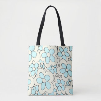 Blume blau drucken tasche